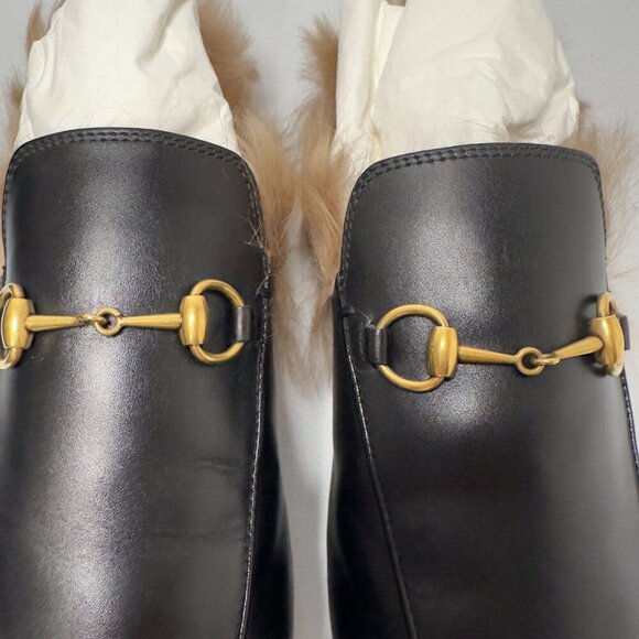Gucci Princetown Fur Mules - Picture 12 of 16